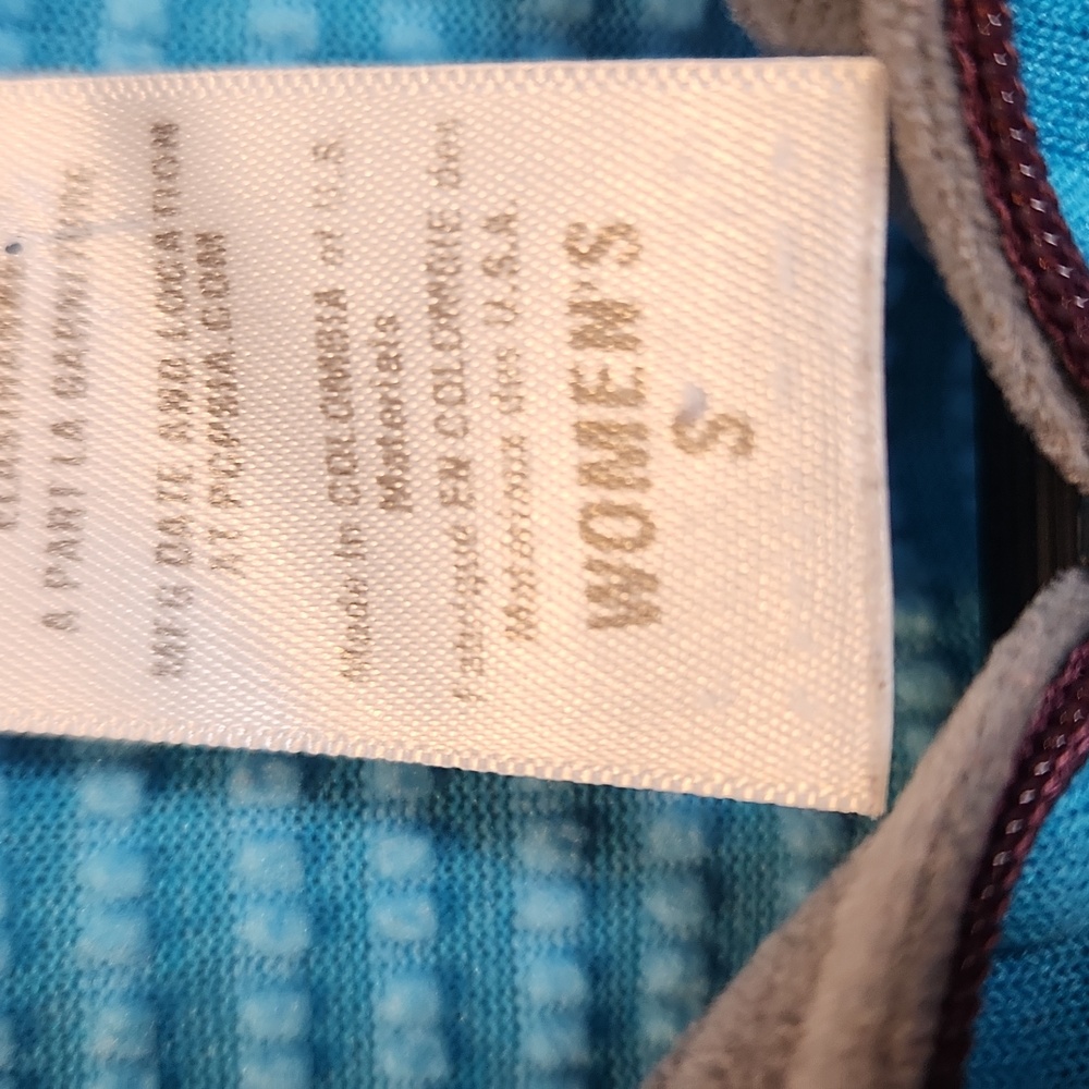 Patagonia Aqua Blue Capilene Quarter Zip Pullover Size Small With Flaw - Picture 5 of 15